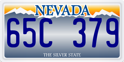 NV license plate 65C379