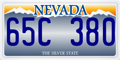 NV license plate 65C380