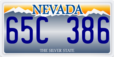 NV license plate 65C386