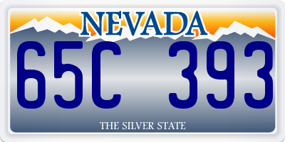 NV license plate 65C393