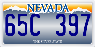NV license plate 65C397