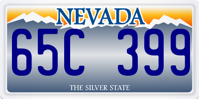 NV license plate 65C399