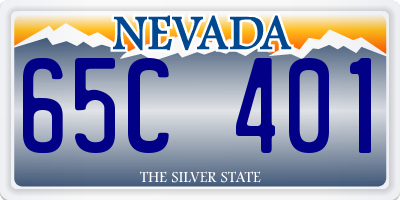 NV license plate 65C401