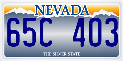 NV license plate 65C403