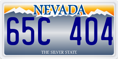 NV license plate 65C404