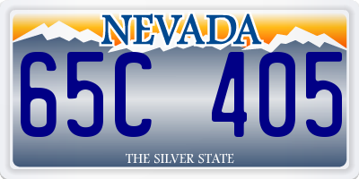NV license plate 65C405