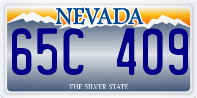 NV license plate 65C409