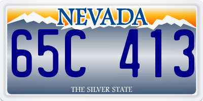 NV license plate 65C413