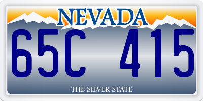 NV license plate 65C415