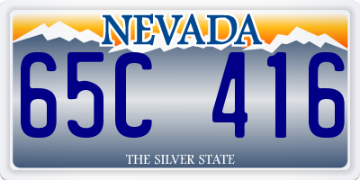 NV license plate 65C416