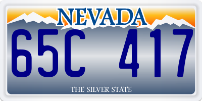 NV license plate 65C417