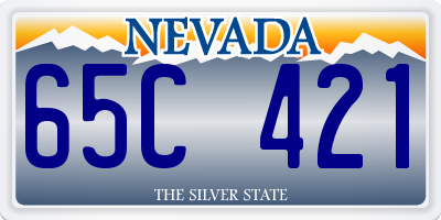 NV license plate 65C421
