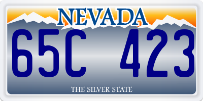 NV license plate 65C423