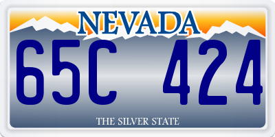 NV license plate 65C424