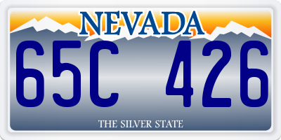 NV license plate 65C426