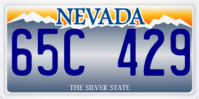 NV license plate 65C429