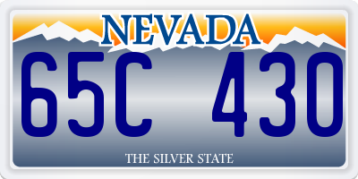 NV license plate 65C430