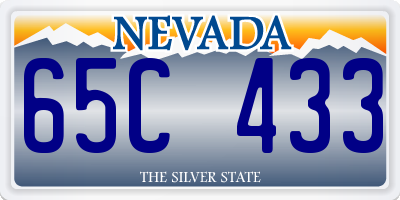 NV license plate 65C433