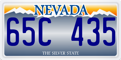 NV license plate 65C435