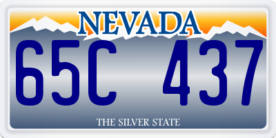 NV license plate 65C437