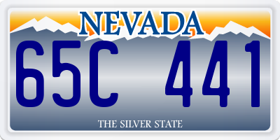NV license plate 65C441