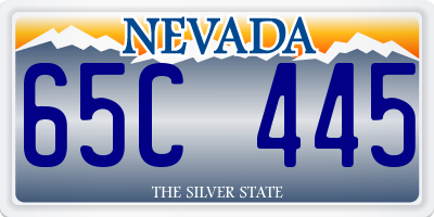 NV license plate 65C445