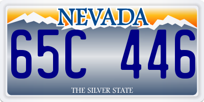 NV license plate 65C446