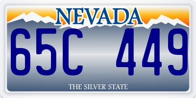 NV license plate 65C449