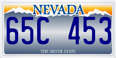 NV license plate 65C453