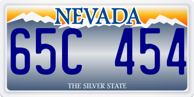 NV license plate 65C454