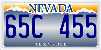 NV license plate 65C455