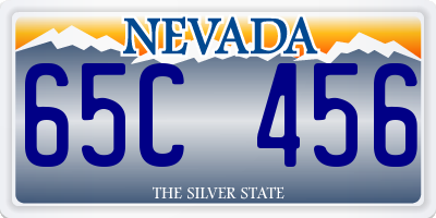 NV license plate 65C456