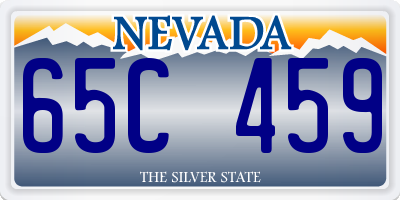 NV license plate 65C459