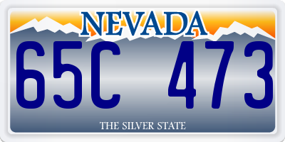 NV license plate 65C473