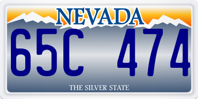 NV license plate 65C474