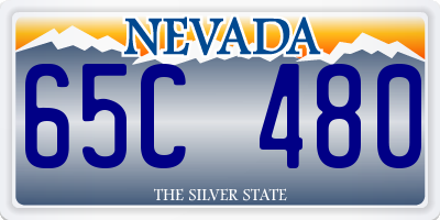 NV license plate 65C480