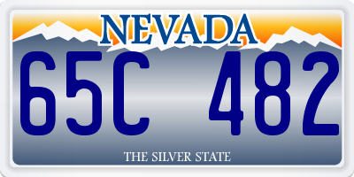 NV license plate 65C482