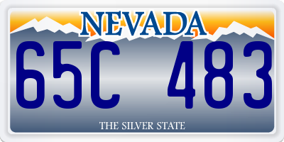 NV license plate 65C483