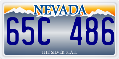 NV license plate 65C486