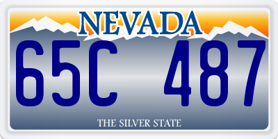 NV license plate 65C487