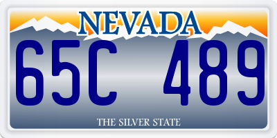 NV license plate 65C489