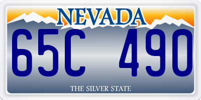 NV license plate 65C490