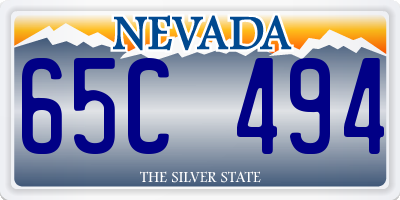 NV license plate 65C494