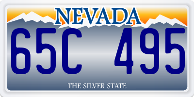 NV license plate 65C495