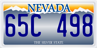 NV license plate 65C498