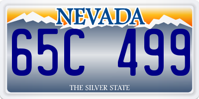 NV license plate 65C499