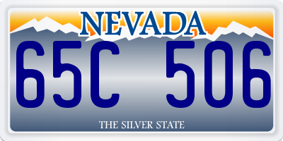 NV license plate 65C506