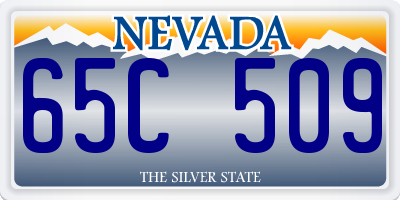 NV license plate 65C509