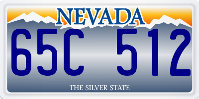 NV license plate 65C512