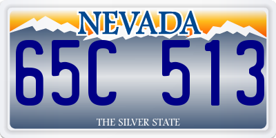 NV license plate 65C513